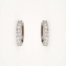 31471 14K WHITE GOLD 1CTW DIAMOND SHARED PRONG HUGGIES