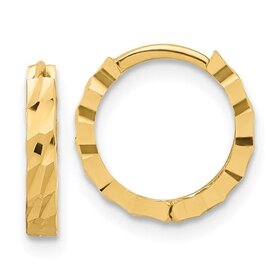 31489 14K YELLOW GOLD 0.45" 1.60MM DIAMOND CUT HIGGIES