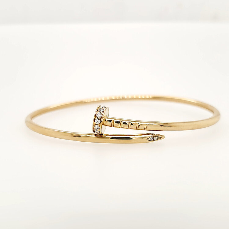 20500 18K YELLOW GOLD DIAMOND NAIL BRACELET