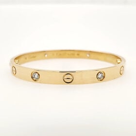 20498 18K YELLOW GOLD .25CTW LOVE BRACELET