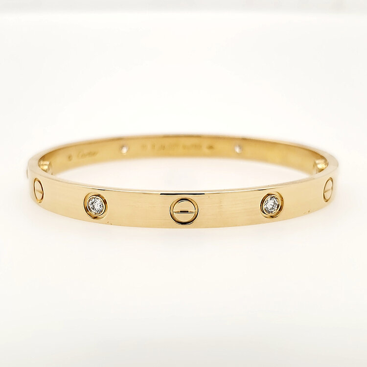 20498 18K YELLOW GOLD .25CTW LOVE BRACELET