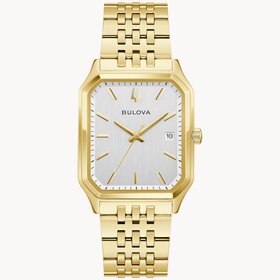 bulova BULOVA TONY BENNET COLLECTION GOLD TONE STAINLESS STEEL SILVER TONE DIAL MEN'S WATCH