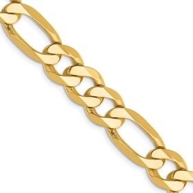 25133 14K YELLOW GOLD 8.75" 8.90MM FIGARO BRACELET