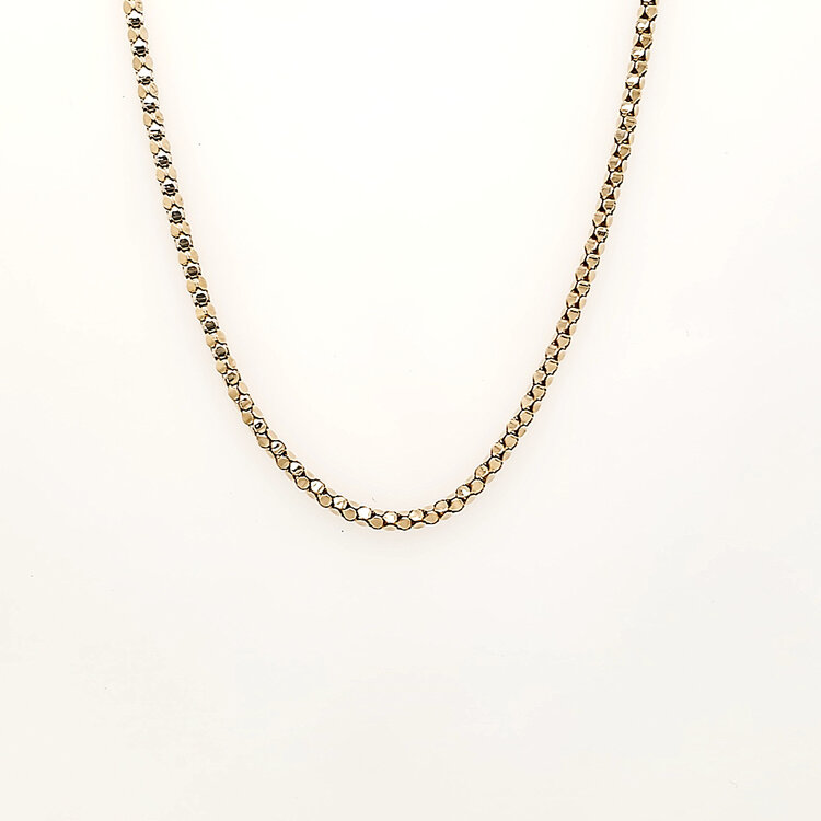 50440 14K YELLOW GOLD 18" 1.90MM POPCORN  STYLE LINK CHAIN