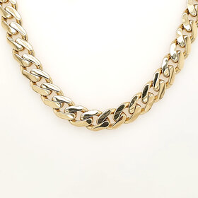 50442 14K YELLOW GOLD 24" 8.75MM HOLLOW MIAMI CUBAN CHAIN