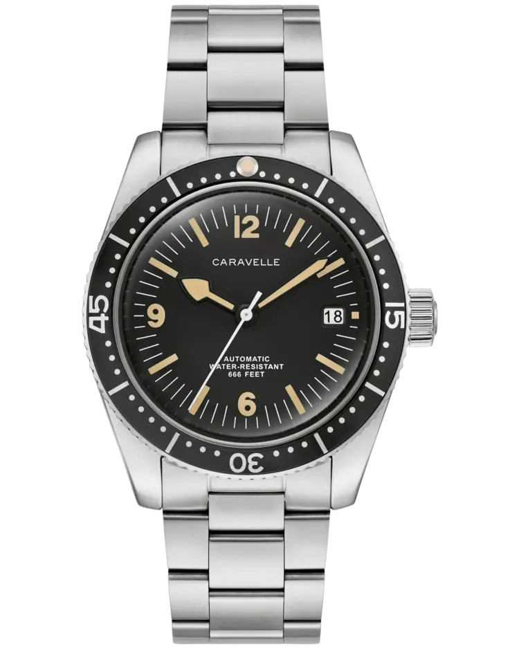 BULOVA CARAVELLE BLACK DIAL SEA HUNTER WATCH