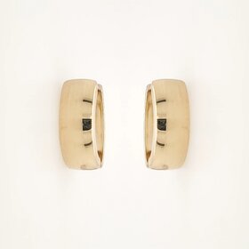 31537 14K  YELLOW GOD .65" 6MM HIGH POLISH HUGGIES