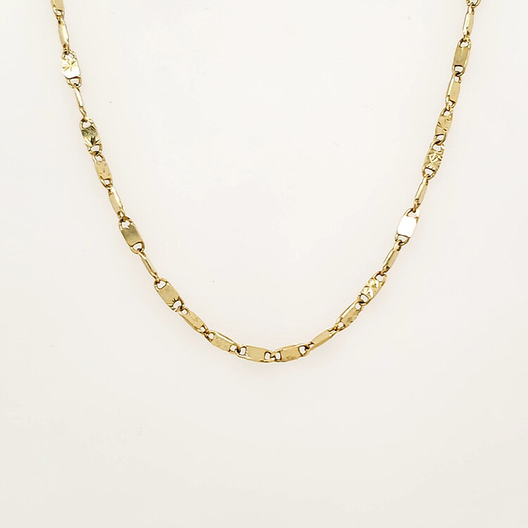 50451 14K YELLOW GOLD 20" 1.75MM STARBURST FLIP CHAIN