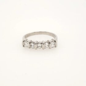 475306 PLATINUM 1CTW DIAMOND BAR SETTING WEDDING BAND