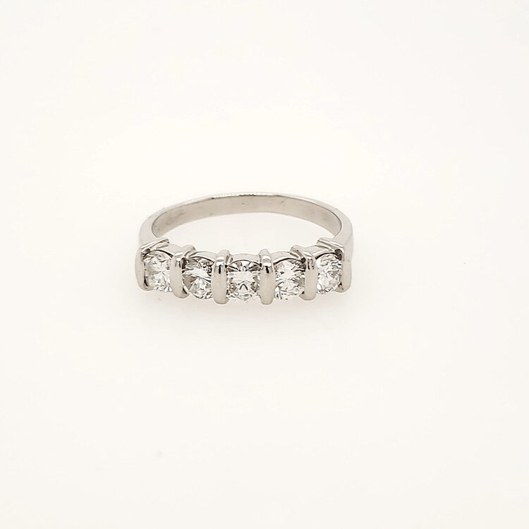 475306 PLATINUM 1CTW DIAMOND BAR SETTING WEDDING BAND