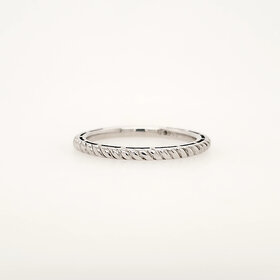 40472 14K WHITE GOLD HIGH POLISH ROPE STYLE BAND