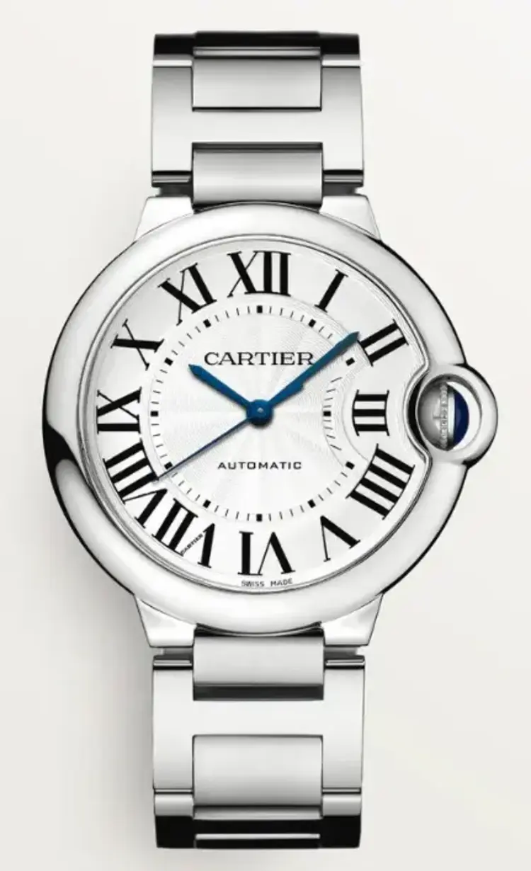 10065 PRE OWNED CARTIER BALLON BLEU STAINLESS STEEL 33MM SAPPHIRE CRYSTAL MECHANICAL MOVEMENT WITH AUTOMATIC WINDING LADIES WATCH