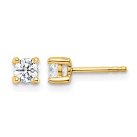 31593 10K YELLOW GOLD .50CTW LAB GROWN DIAMOND STUDS