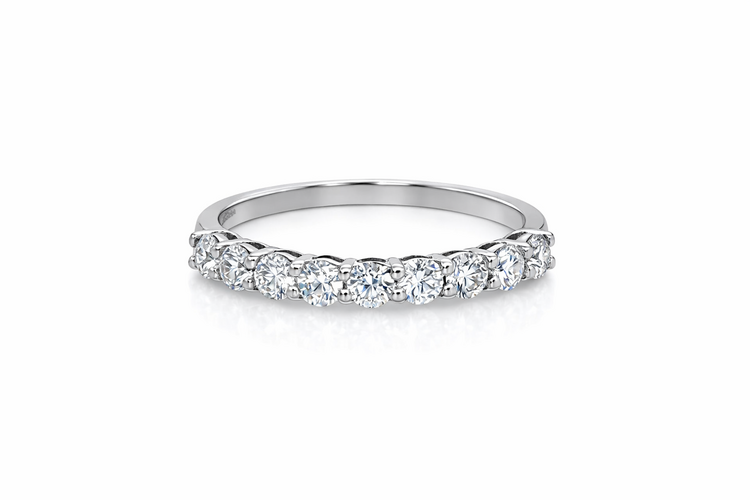 475311 18K WHITE GOLD .45CTW DIAMOND SHARED PRONG WEDDING BAND