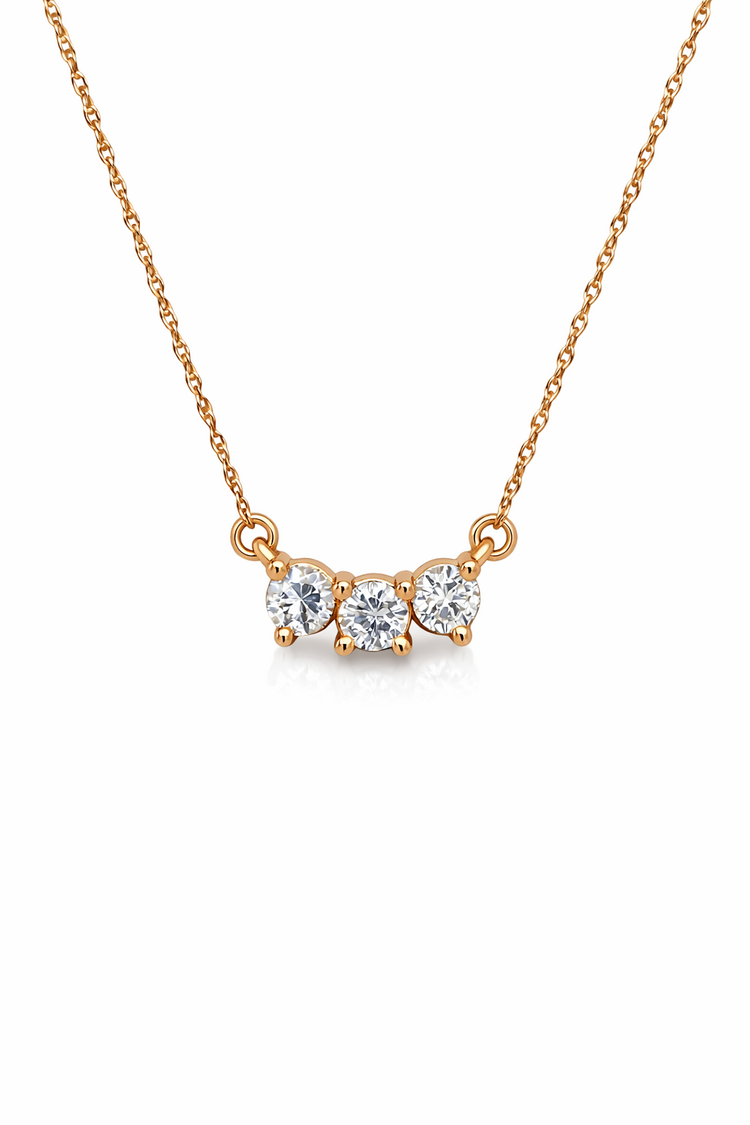 70769 14K YELLOW GOLD .70CTW THREE DIAMOND NECKLACE