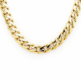 50442 14K YELLOW GOLD 24" 8.75MM HOLLOW MIAMI CUBAN CHAIN