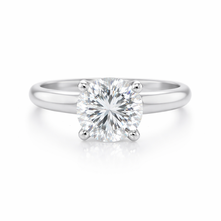 475512 14K WHITE GOLD 1.18CT H I1 ROUND DIAMOND CENTER SOLITAIRE ENAGEMENT RING