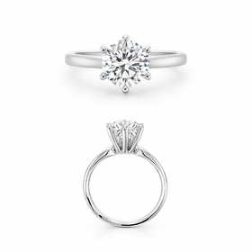 477689 14K WHITE GOLD 1.07CT K COLOR I1 6 PRONG SOLITAIRE ENGAGEMENT RING
