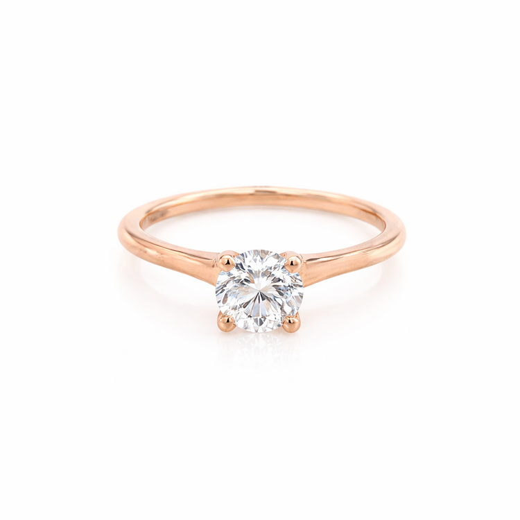 40812 14K ROSE GOLD .85TCW OLD EUROPEAN CUT DIAMOND SOLITAIRE ENGAGEMENT RING