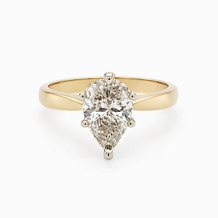 475441 14K YELLOW GOLD 1.07 CT PEAR DIAMOND SOLITAIRE ENGAGEMENT RING