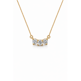 70769 14K YELLOW GOLD .70CTW THREE DIAMOND NECKLACE