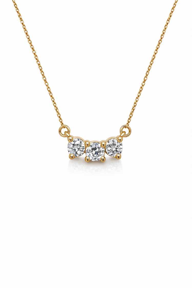 70769 14K YELLOW GOLD .70CTW THREE DIAMOND NECKLACE