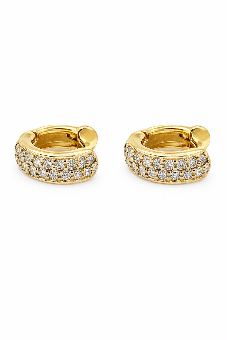 33050 14K YELLOW GOLD .40TCW DIAMOND HUGGIES