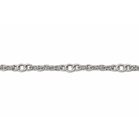 20574 14K WHITE GOLD 8.25MM OPEN FANCY LINK BRACELET