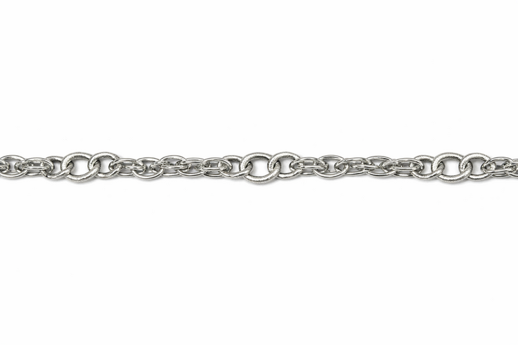 20574 14K WHITE GOLD 8.25MM OPEN FANCY LINK BRACELET