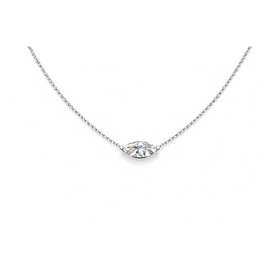 70609 14K WHITE GOLD .44CTW DIAMOND MARQUISE SIDEWAY PENDANT WITH 10K CHAIN