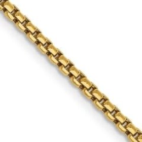 50076 14K YELLOW GOLD 16" ROUNDED BOX LINK CHAIN