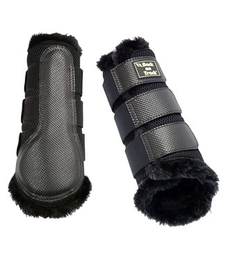 Back On Track 3D Mesh gaiter with black faux sheepskin