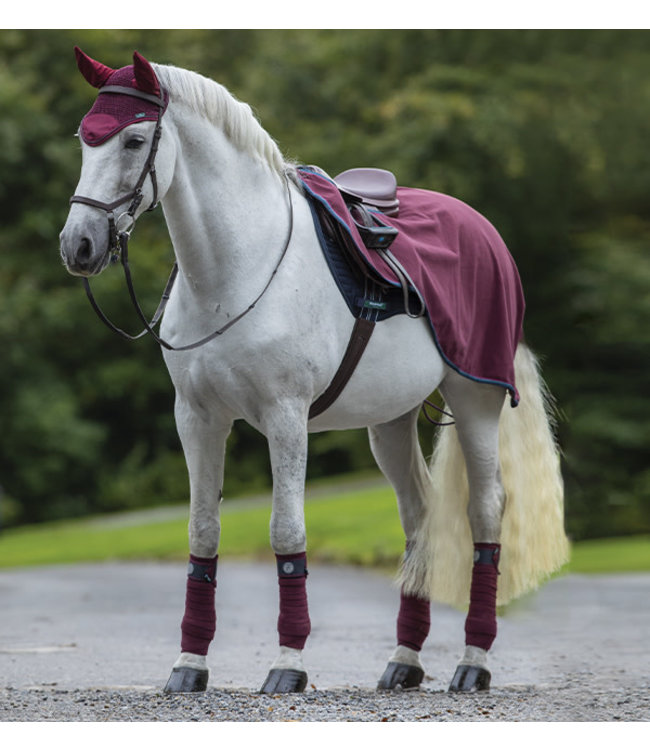 Horseware Couvre-Rein de Compétition Bourgogne Imperméable en Fleece