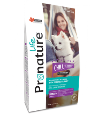 Pronature CHILL Harmony+ dog formula, with deboned turkey