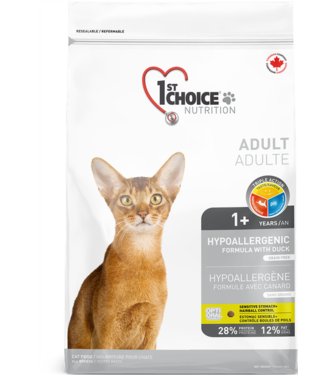 1st Choice Formule Hypoallergène au Canard pour Chat