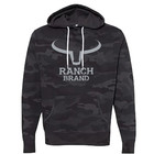Ranch Brand Hoodie camo noir Big Horn gris unisexe