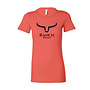 Ranch Brand T-Shirt corail Big horn noir pour femme