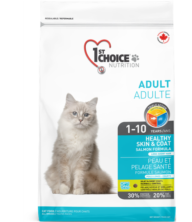 1st Choice Healthy Skin & Coat Formula for All Breeds Adult Cats