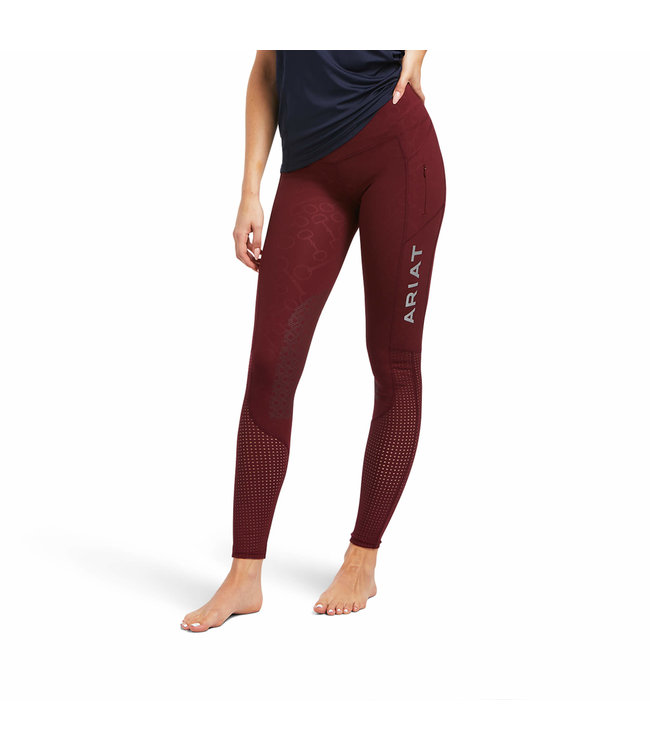 Ariat EOS Knee Patch Bit Print Legging - Zinfandel