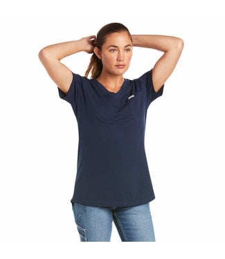 Ariat T-shirt Rebar cotton V-neck pour femmes