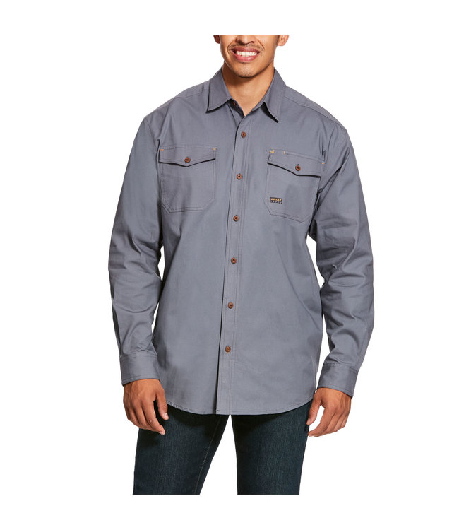 Ariat Chemise de travail Rebar made tough DuraStretch pour hommes