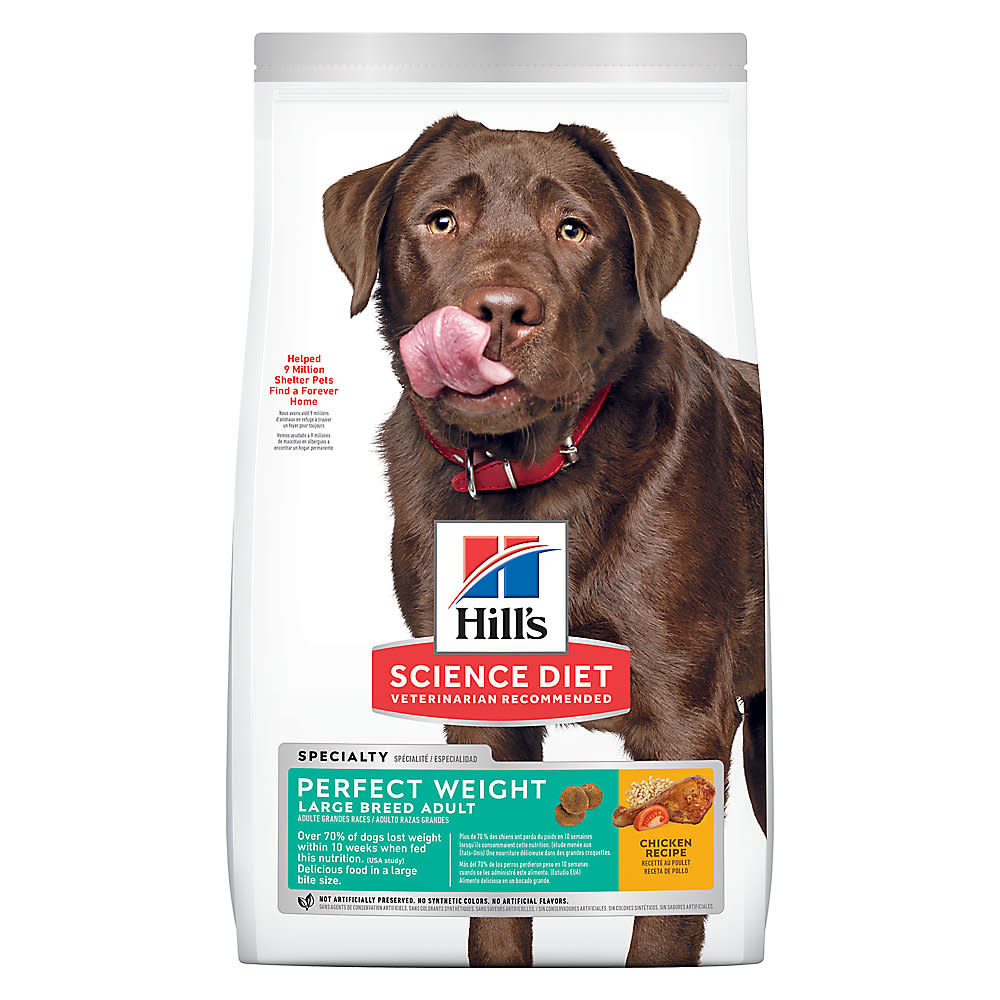Hill s Science Diet Adult Perfect Weight for Weight Management Large Breed Dry Dog Food Chicken Recipe 28.5 lb. Bag