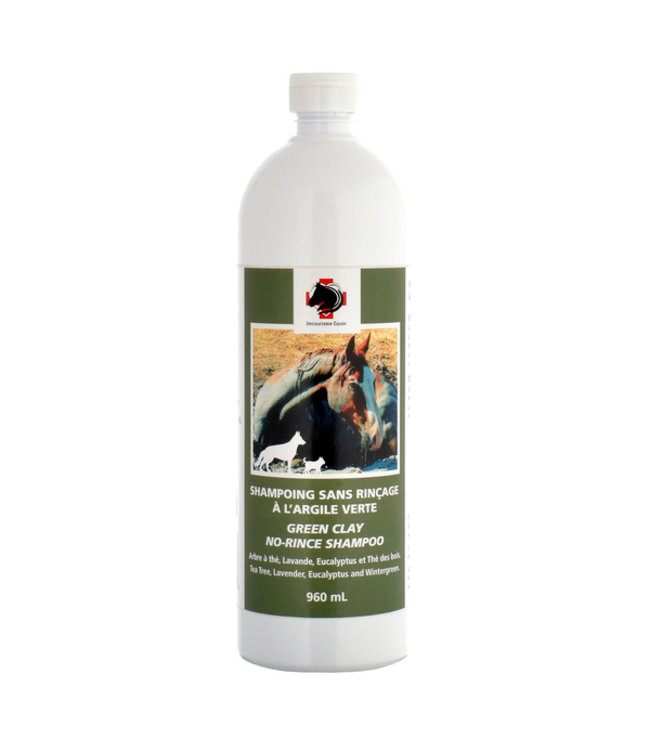 Secourisme Équin Green clay no-rinse shampoo