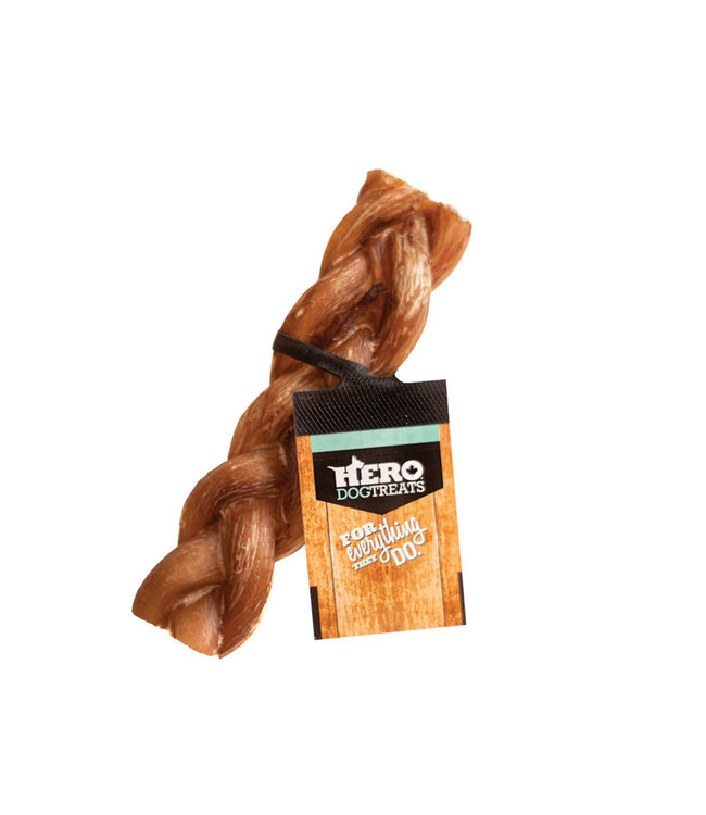 Hero Dog Treats Braided Bully Stick