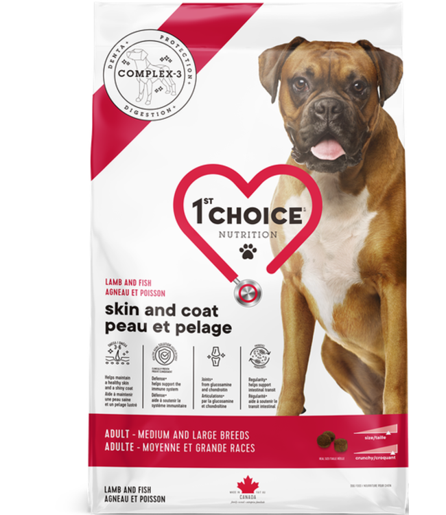 1st Choice Formule Peau et Pelage pour Chien Moyenne & Grande Races