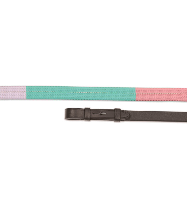 Shires Equestrian Rêne colorée Gara Rubber grip