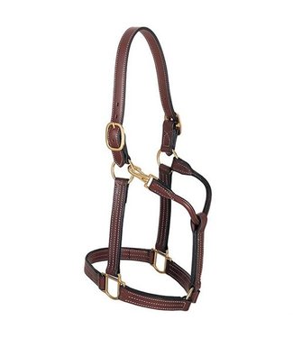 Weaver 1'' Thoroughbred leather halter with snap