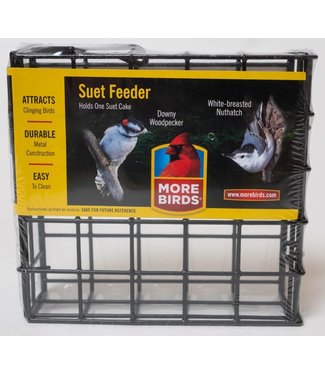 MORE BIRDS Single metal suet cage