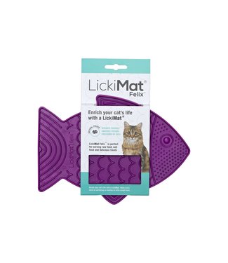 LickiMat Tapis de léchage en Poisson pour Chat