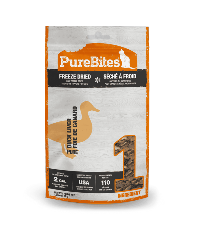 PureBites Freeze Dried Duck Bites for Cats